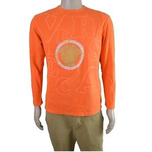 VINTAGE VERSACE SPORT Orange LS Graphic Shirt L/XL